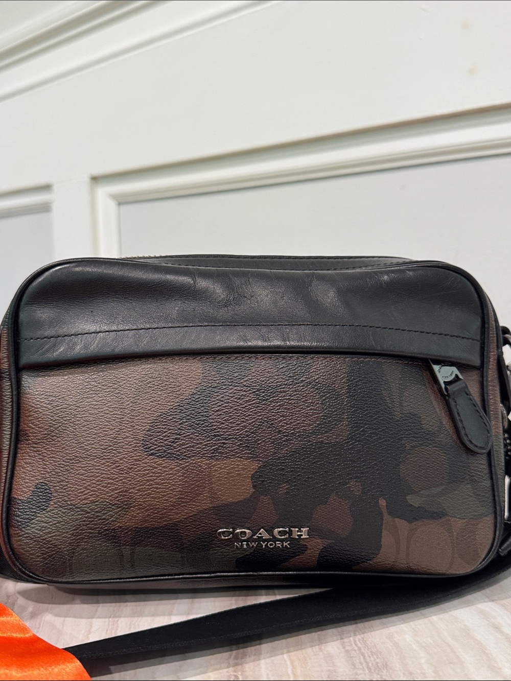 Coach Bag Graham Signature Camo Camouflage Black Crossbody - Picture 5 of 17
